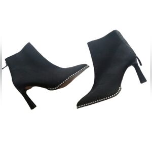 BCBGeneration Black Heeled Boots with Studded Detail
